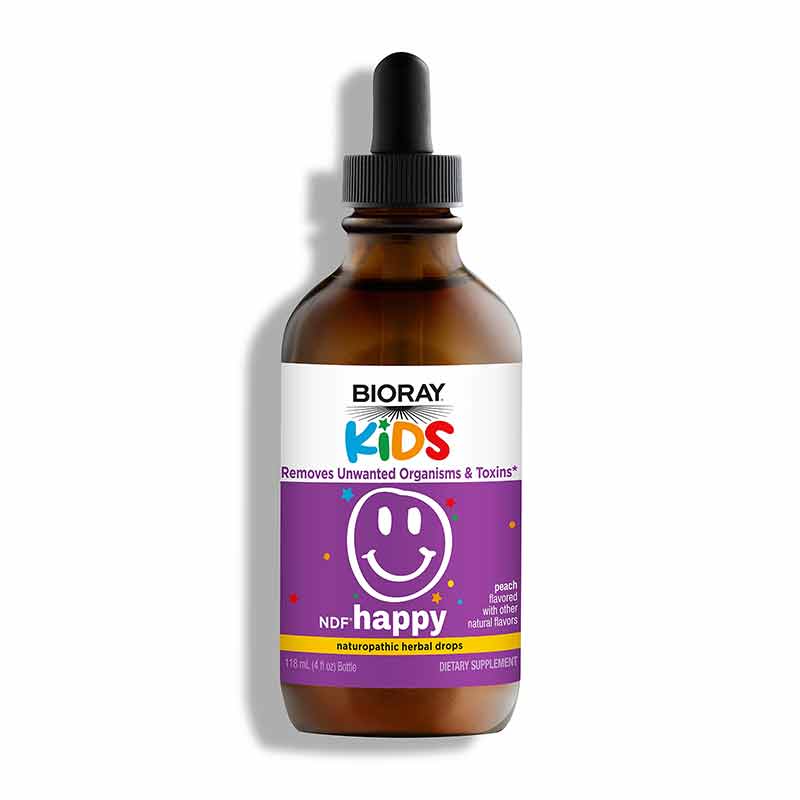 NDF Happy Herbal Drops, Peach, 4 Oz, by BioRay Kids