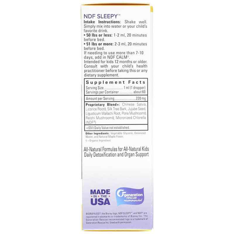 NDF Sleepy Herbal Drops, Maple, 2 Oz, by BioRay Kids, image #2