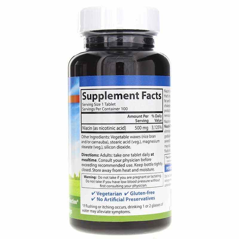 Niacin-Time, 100 Veg Tablets, by Carlson Labs, image #2