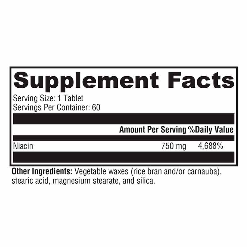 NiaVasc 750, 60 Tablets, by Xymogen, image #2