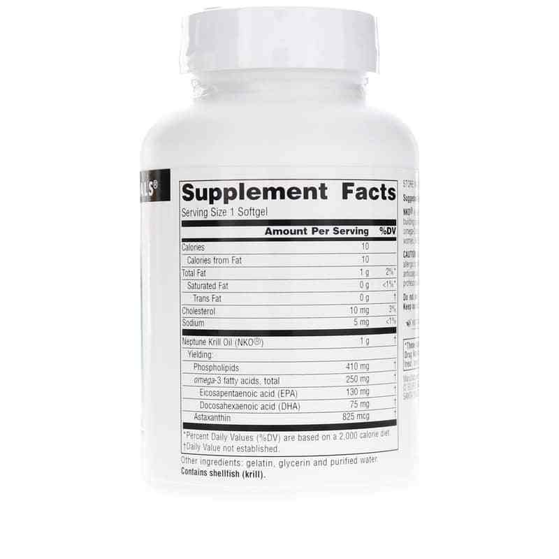 NKO Neptune Krill Oil 1000 Mg, 60 Softgels, by Source Naturals, image #2