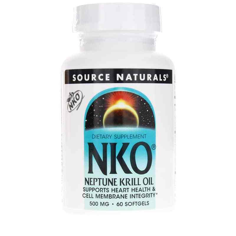 NKO Neptune Krill Oil 500 Mg, 60 Softgels, by Source Naturals