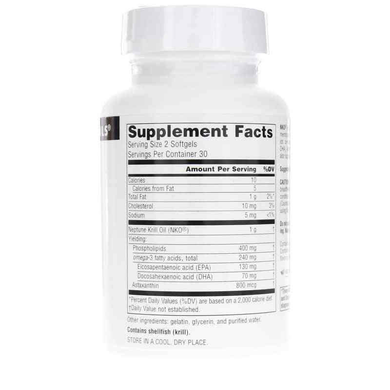 NKO Neptune Krill Oil 500 Mg, 60 Softgels, by Source Naturals, image #2