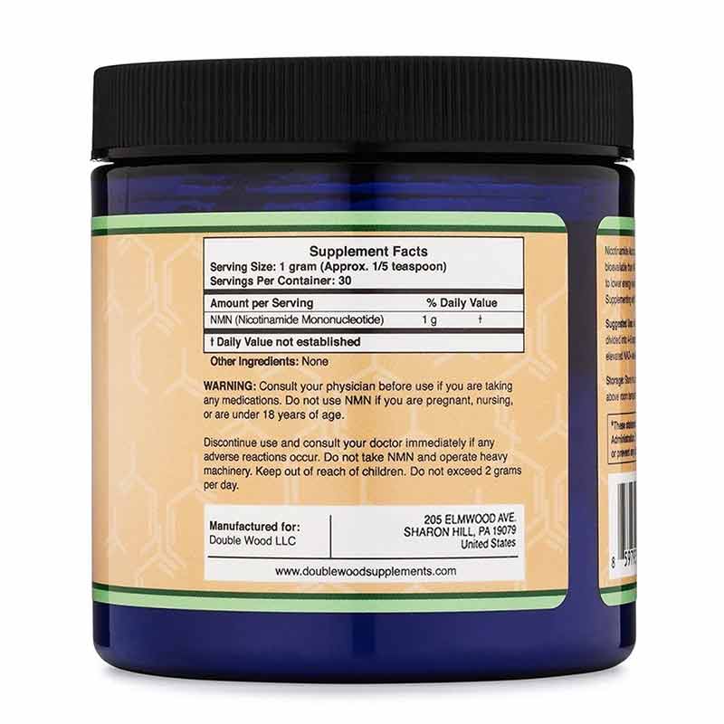 NMN Nicotinamide Mononucleotide Powder, 1.06 Oz, by Double Wood Supplements, image #2