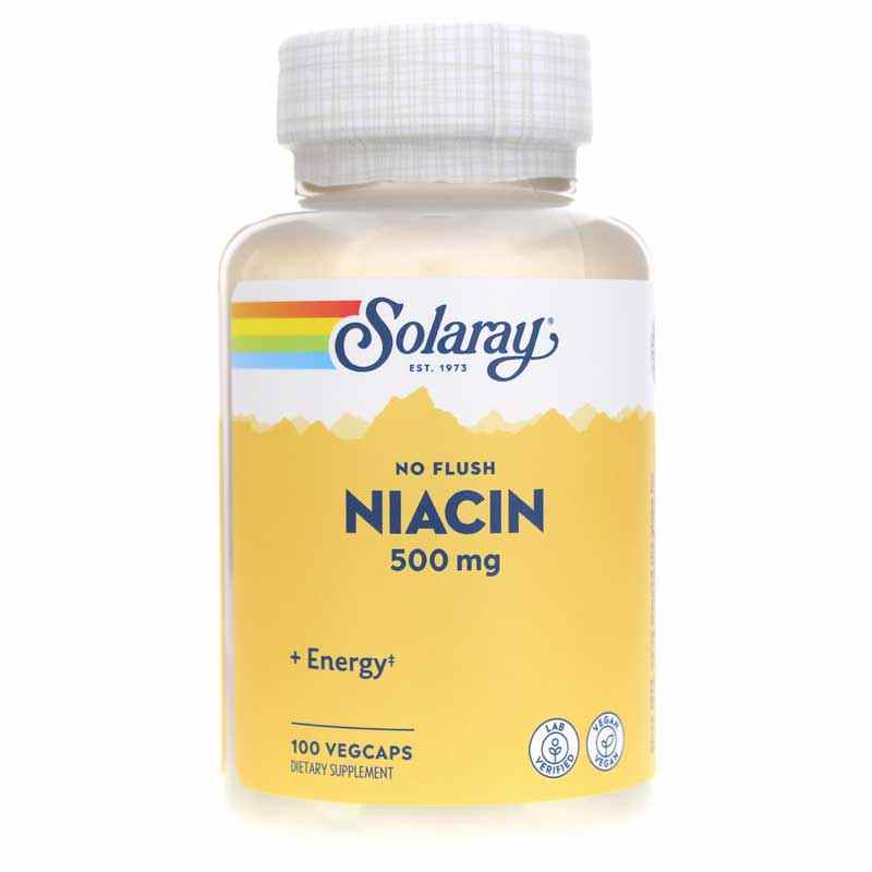 No Flush Niacin 500 Mg, 100 Veg Capsules, by Solaray