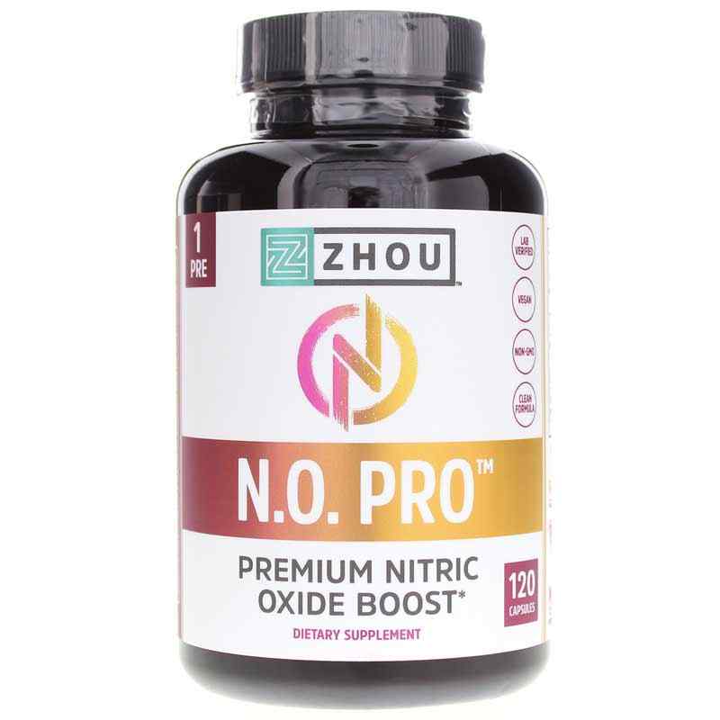 N.O. Pro Nitric Oxide Booster Capsules, by Zhou Nutrition