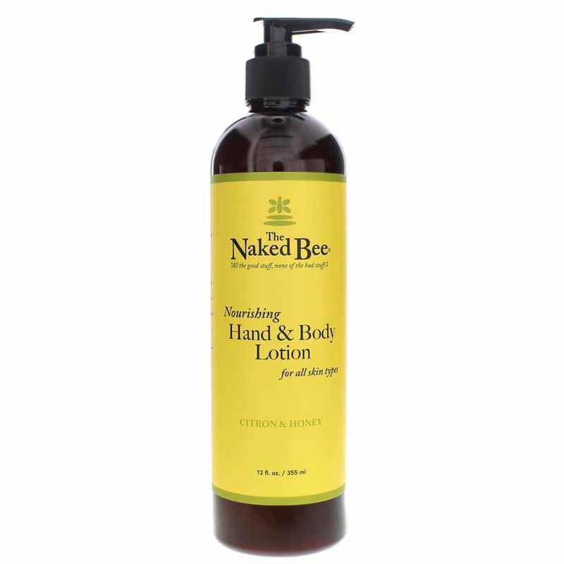 Nourishing Hand & Body Lotion, Citron & Honey, 12 Oz, by Naked Bee