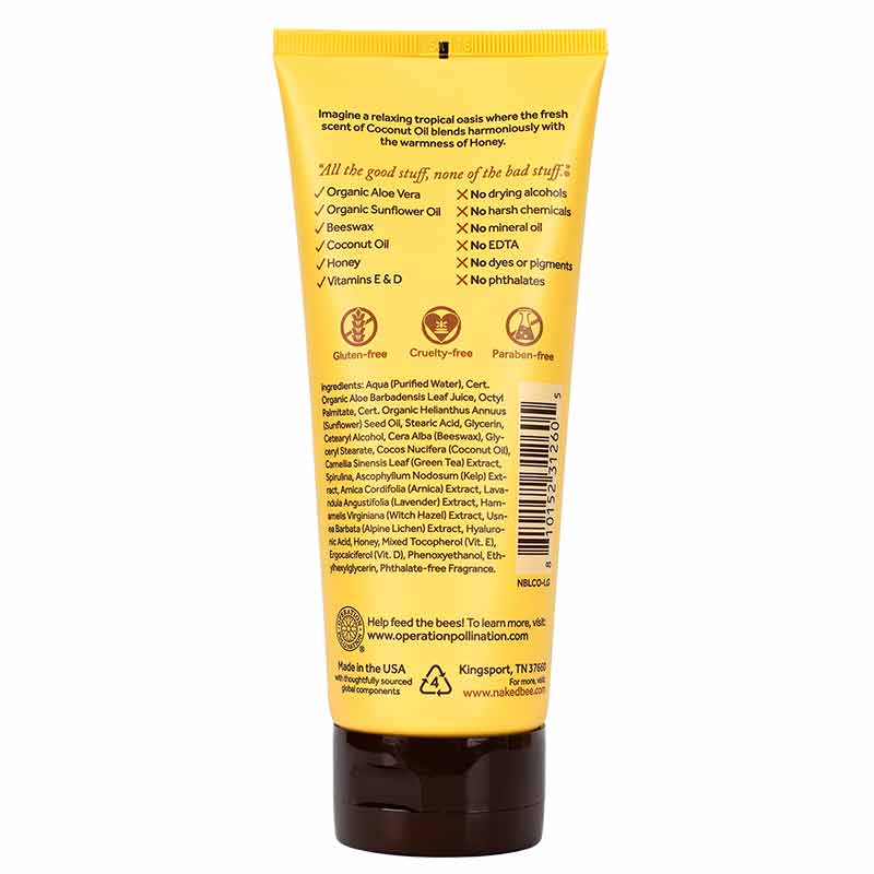 Nourishing Hand & Body Lotion, Coconut & Honey, 6.7 Oz, by Naked Bee, image #2