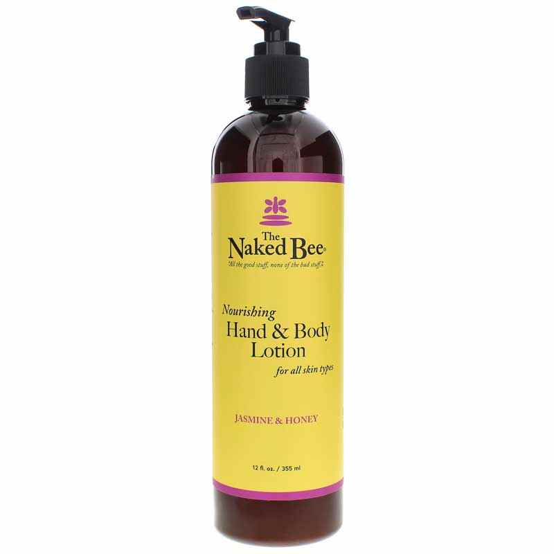 Nourishing Hand & Body Lotion, Jasmine & Honey, 12 Oz, by Naked Bee