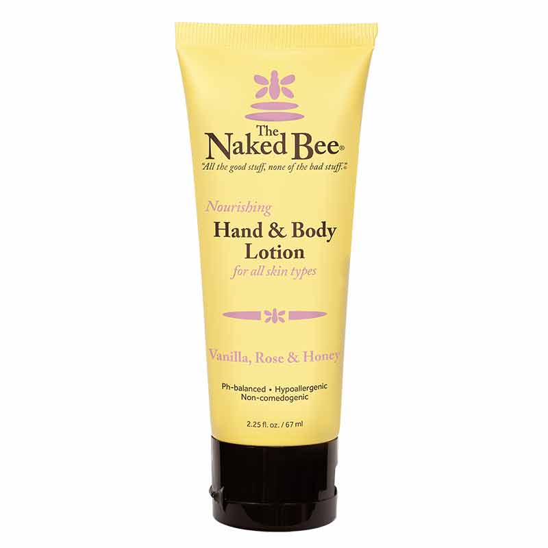 Nourishing Hand & Body Lotion, Vanilla Rose & Honey, 2.25 Oz, by Naked Bee