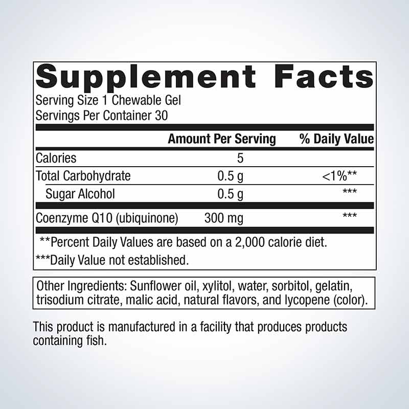 NutraGems CoQ10 300 mg, 30 Chewables, by Metagenics, image #2
