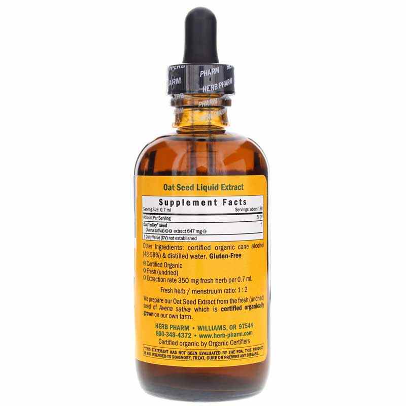 Oat Seed Extract, 4 Oz, by Herb Pharm, image #3