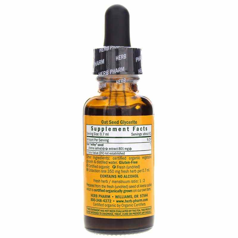 Oat Seed Extract Alcohol-Free, 1 Oz, by Herb Pharm, image #2