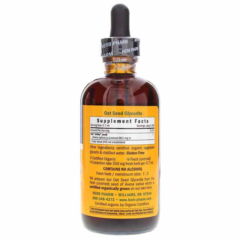 Oat Seed Extract Alcohol-Free, 4 Oz, by Herb Pharm, image #2