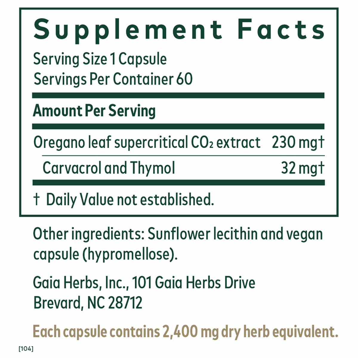 Oil of Oregano, 60 Liquid Phyto Caps, by Gaia Herbs Pro