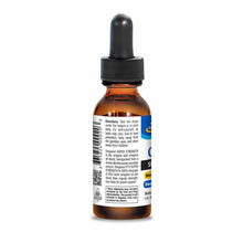 Amber glass bottle with black dropper cap and white label containing oregano oil liquid supplement.