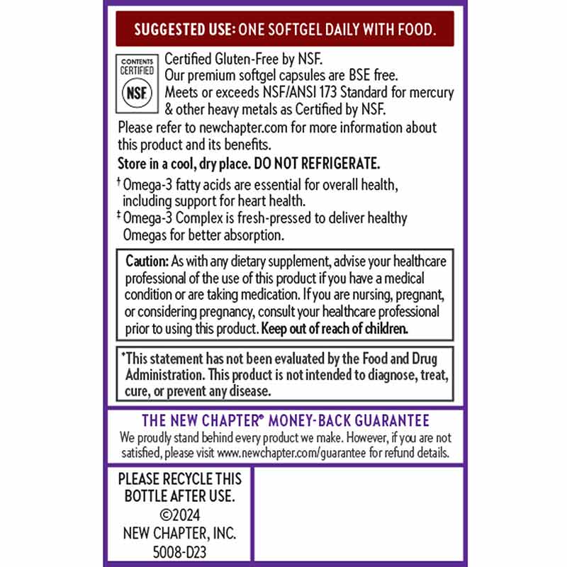 Omega-3 Complex, by New Chapter, image #3