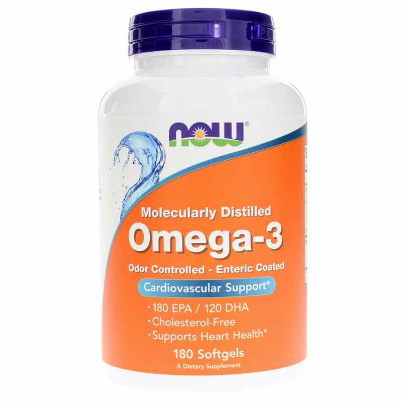 Omega-3 Enteric Coated, 180 Softgels, by NOW Foods