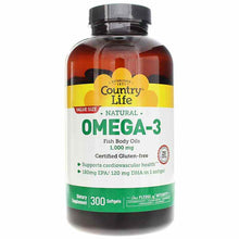 Omega-3 Fish Body Oils 1000 Mg, by Country Life