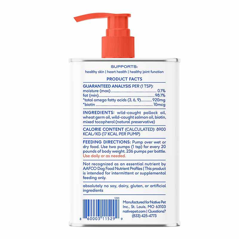 Omega-3 Fish Oil For Dogs, 16 Oz, by Native Pet, image #2