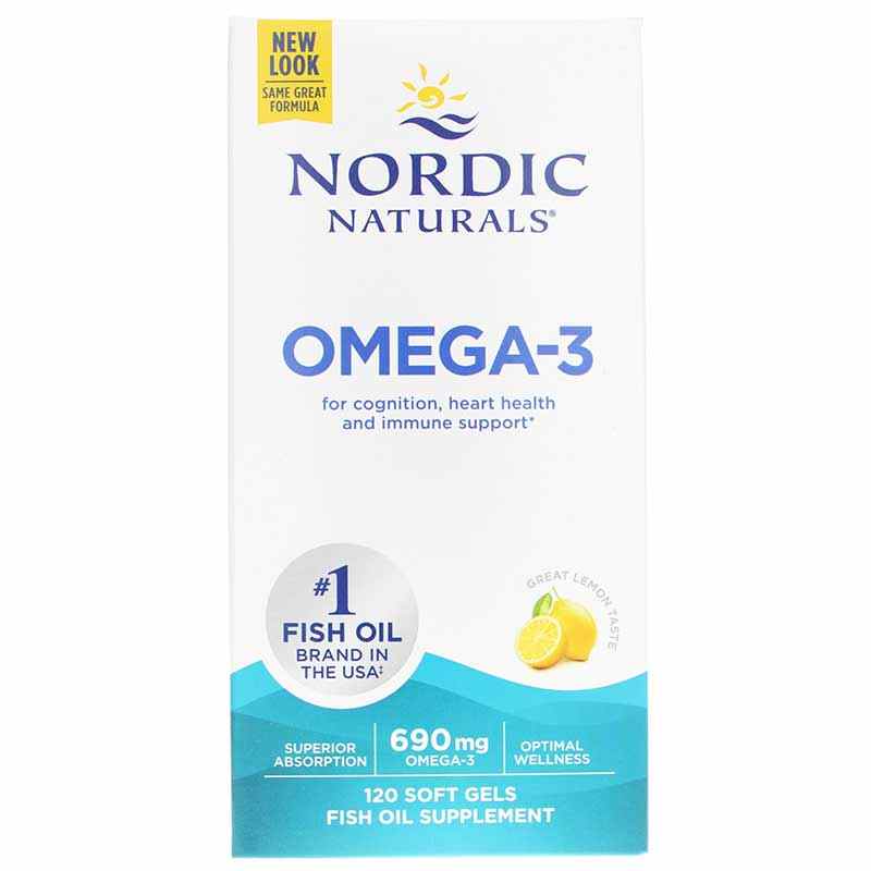 Omega-3 Lemon Softgels, 120 Softgels, by Nordic Naturals