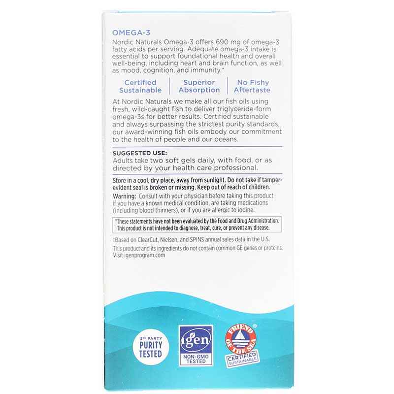 Omega-3 Lemon Softgels, 120 Softgels, by Nordic Naturals, image #3