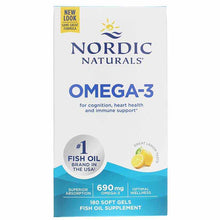 Omega-3 Lemon Softgels, 180 Softgels, by Nordic Naturals