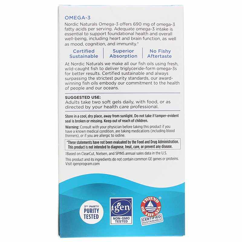 Omega-3 Lemon Softgels, 180 Softgels, by Nordic Naturals, image #3