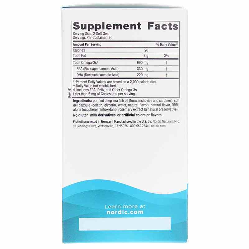 Omega-3 Lemon Softgels, 60 Softgels, by Nordic Naturals, image #2