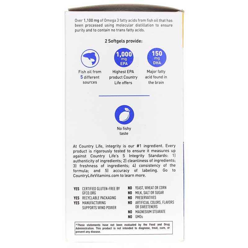 Omega-3 Mood 1000 Mg, 90 Softgels, by Country Life, image #4