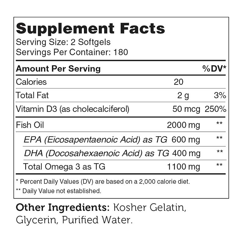 Omega 3 Platinum + D, 360 Softgels, by Zahler, image #4