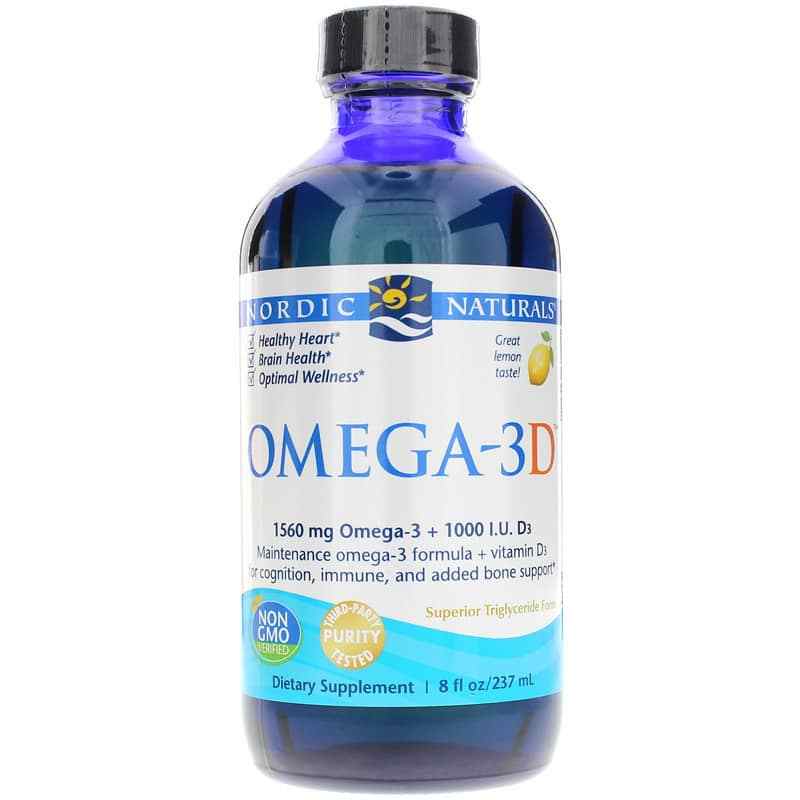 Omega-3D Liquid Lemon Flavor, by Nordic Naturals