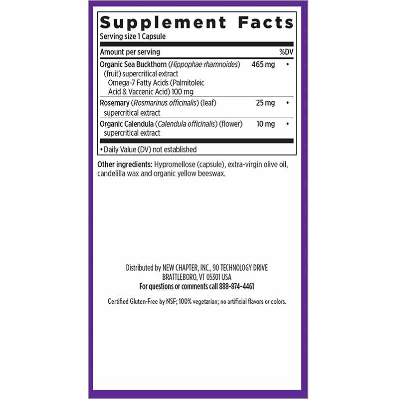Omega-7 Sea Buckthorn Blend, 60 Veg Capsules, by New Chapter, image #2