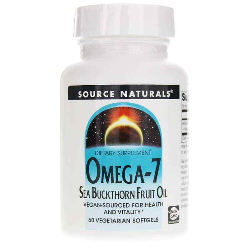 Omega-7 Sea Buckthorn Fruit Oil, 60 Veg Softgels, by Source Naturals
