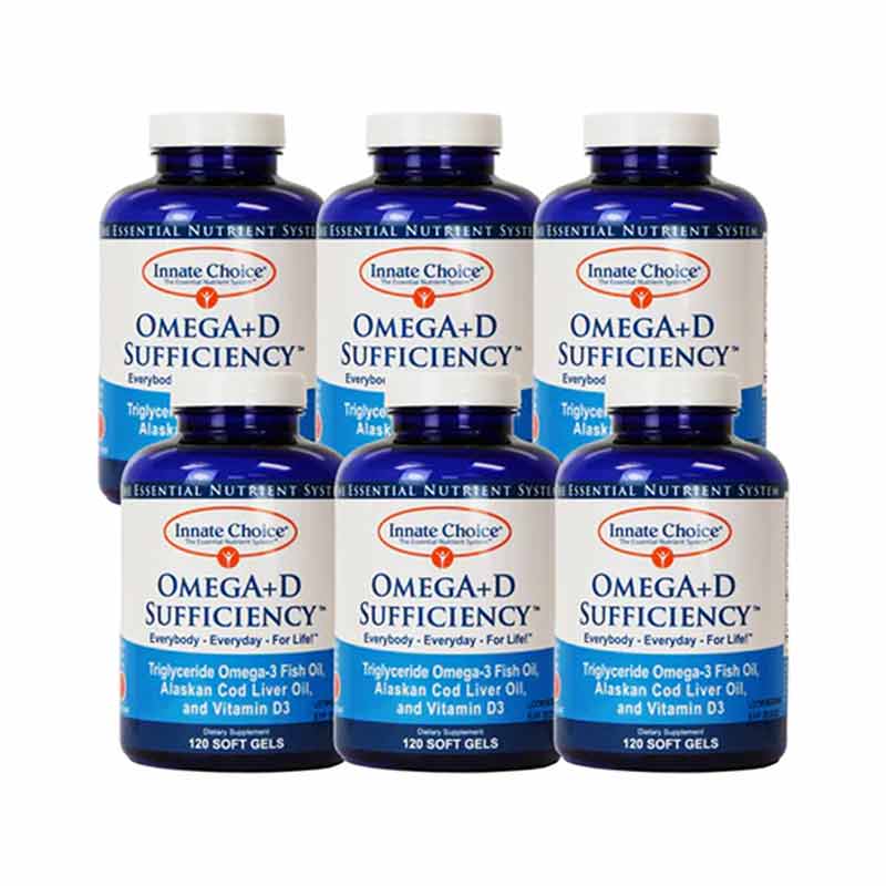 OmegA+D Sufficiency TG Concentrate Citrus, 6 Pack, by Innate Choice 