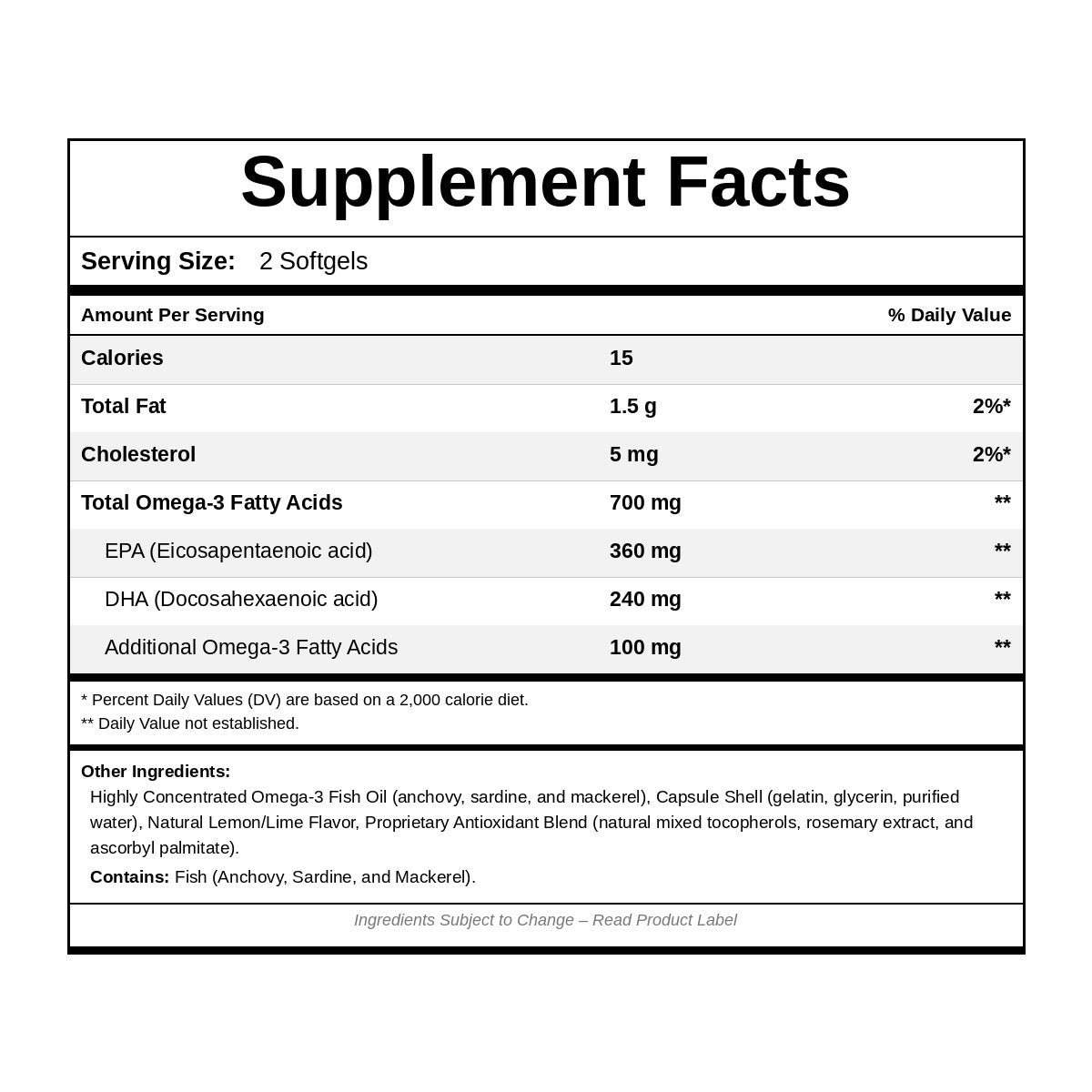 Omega Pure EPA-DHA 300, 270 Softgels, by NutriDyn