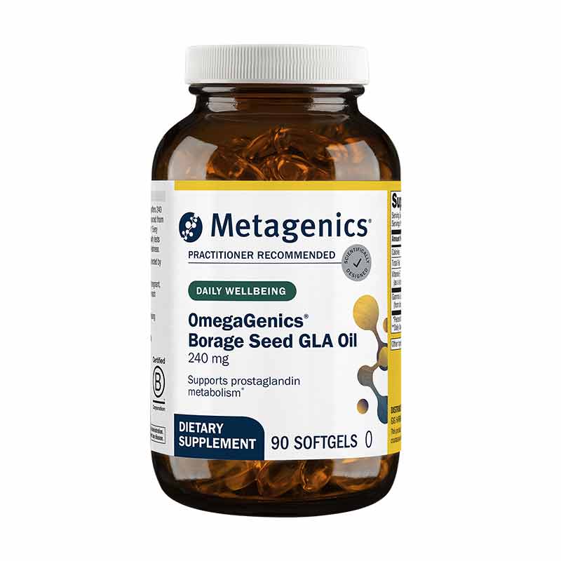 OmegaGenics Borage Seed GLA Oil 240 mg, 90 Softgels, by Metagenics