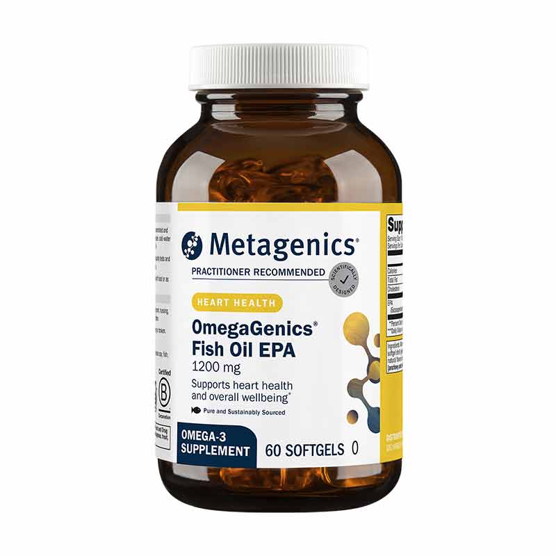 OmegaGenics Fish Oil EPA 1200 mg, 60 Softgels, by Metagenics