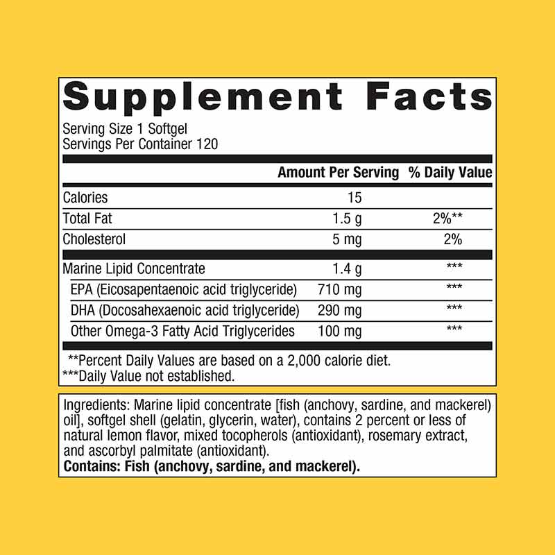 OmegaGenics Fish Oil EPA-DHA 1000 mg, 120 Softgels, by Metagenics, image #2