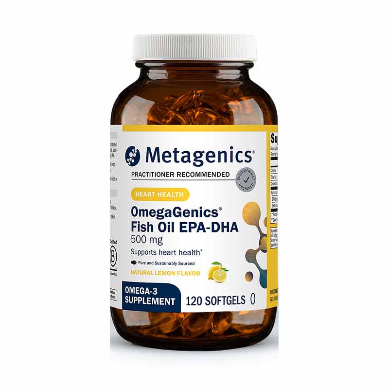 OmegaGenics Fish Oil EPA-DHA 500 mg, by Metagenics