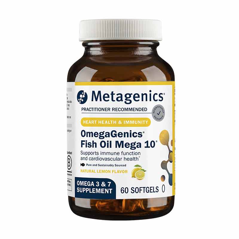 OmegaGenics Fish Oil Mega 10, 60 Softgels, by Metagenics