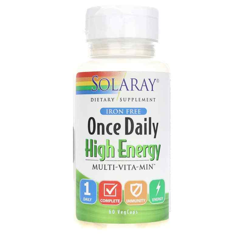 Once Daily High Energy Multi-Vita-Min Iron Free, by Solaray