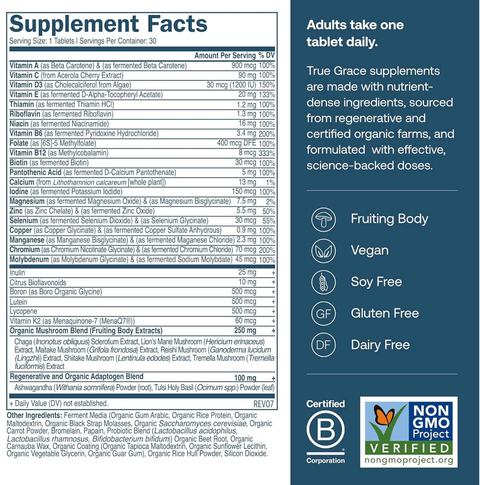 Bottle of One Daily Men's 40+ Multi vitamin supplement with Supplement Facts label showing ingredients and daily values.