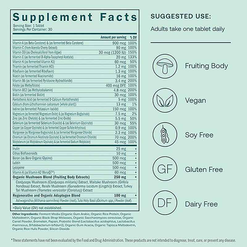 One Daily Men's Multi, 30 Vegan Tablets, by True Grace, image #2