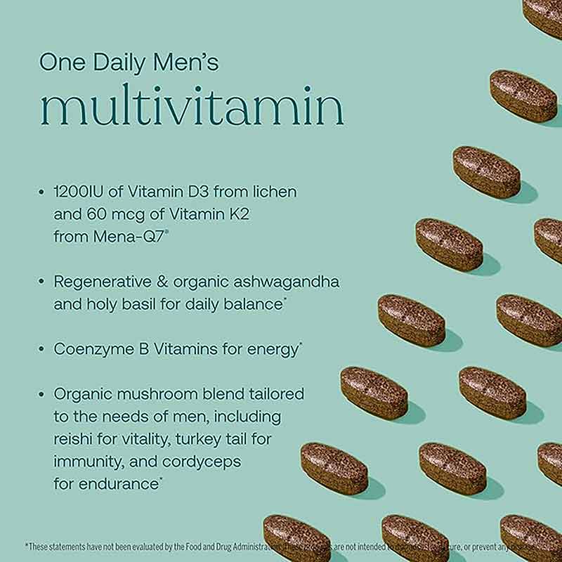 One Daily Men's Multi, 30 Vegan Tablets, by True Grace, image #4