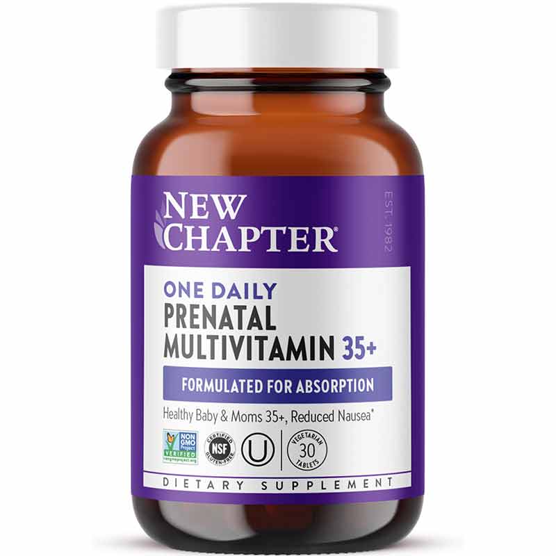 One Daily Prenatal Multivitamin 35+, 30 Veg Tablets, by New Chapter