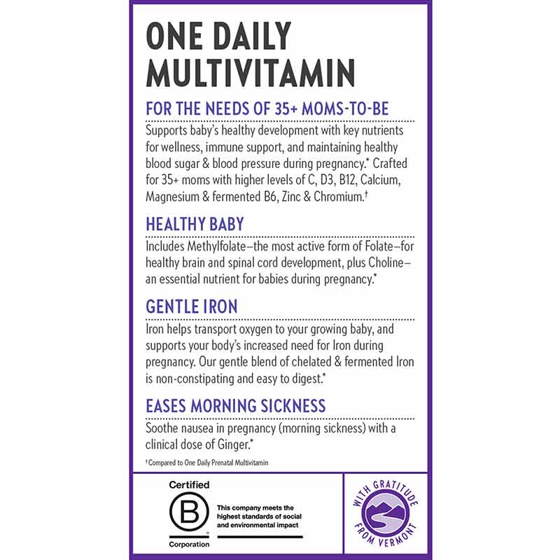 One Daily Prenatal Multivitamin 35+, 30 Veg Tablets, by New Chapter, image #4