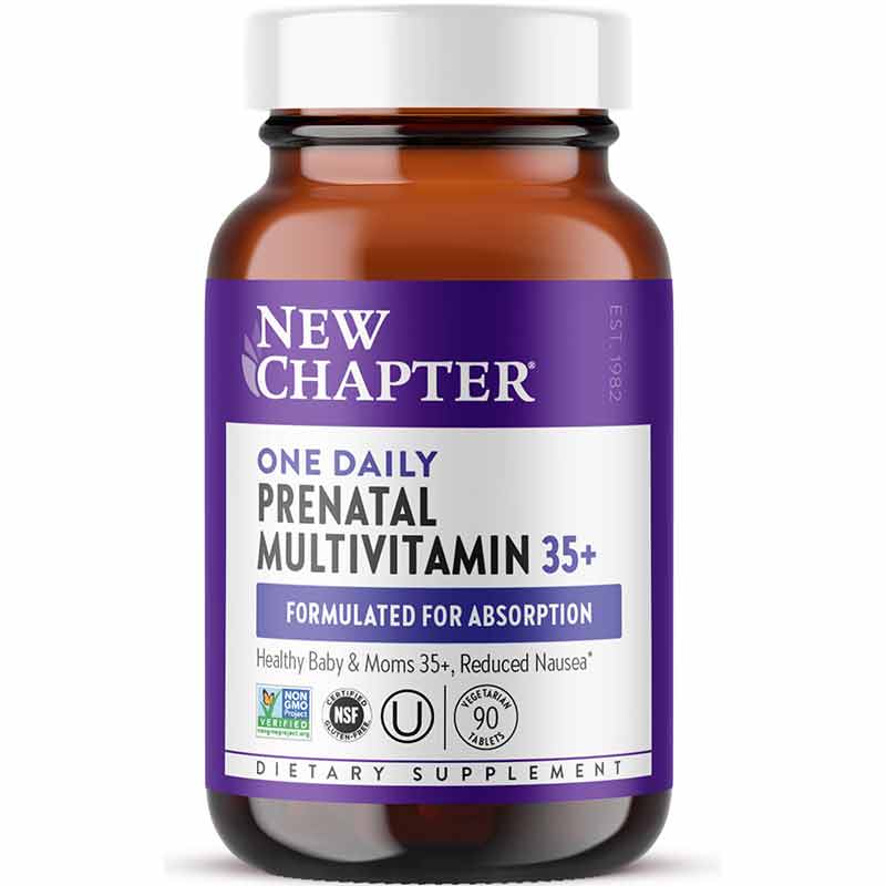 One Daily Prenatal Multivitamin 35+, 90 Veg Tablets, by New Chapter