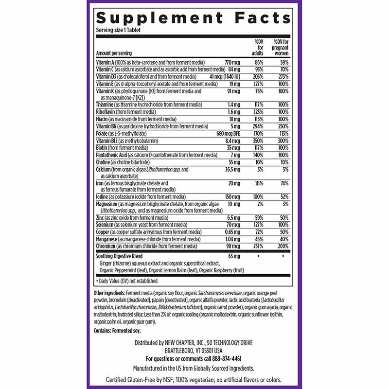 One Daily Prenatal Multivitamin 35+, 90 Veg Tablets, by New Chapter, image #2