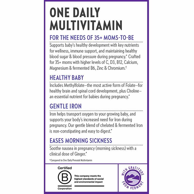 One Daily Prenatal Multivitamin 35+, 90 Veg Tablets, by New Chapter, image #4